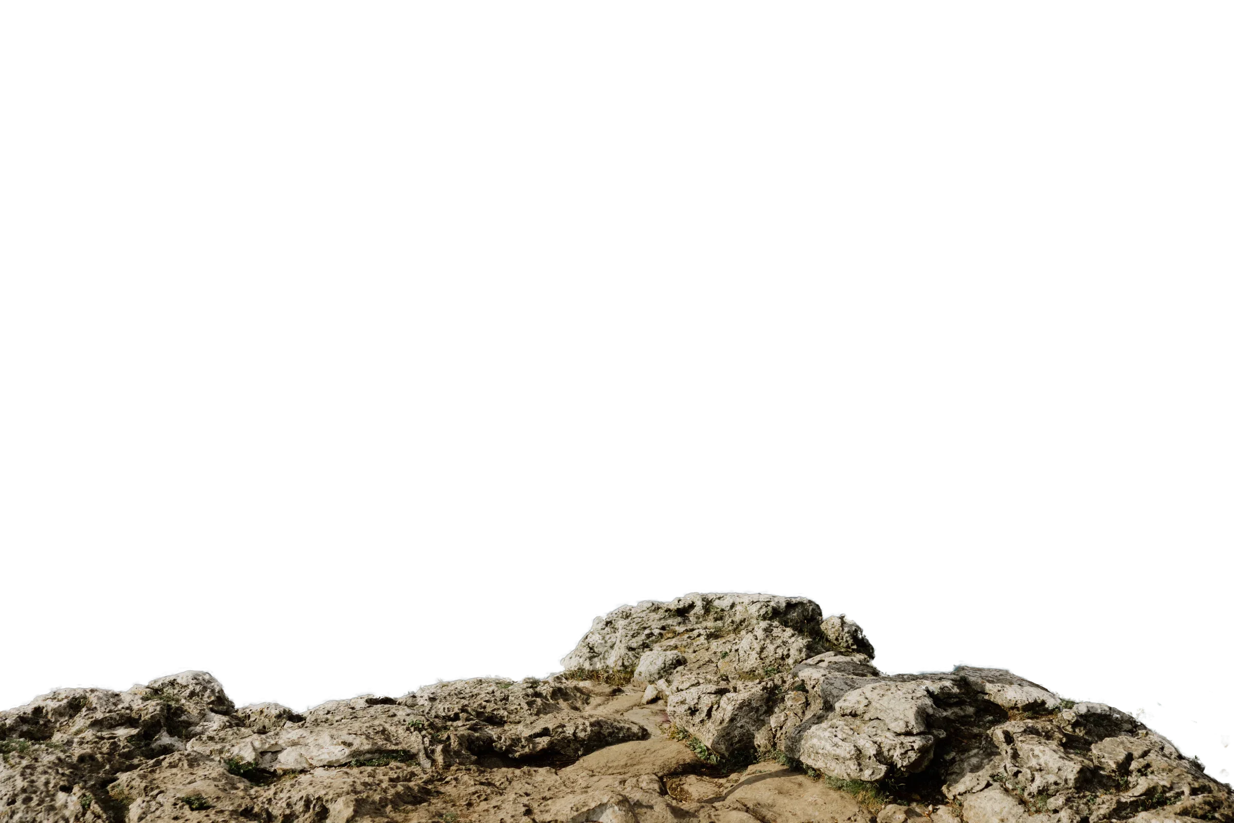 Rocky shoreline in the foreground